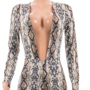 Snake print jumpsuit